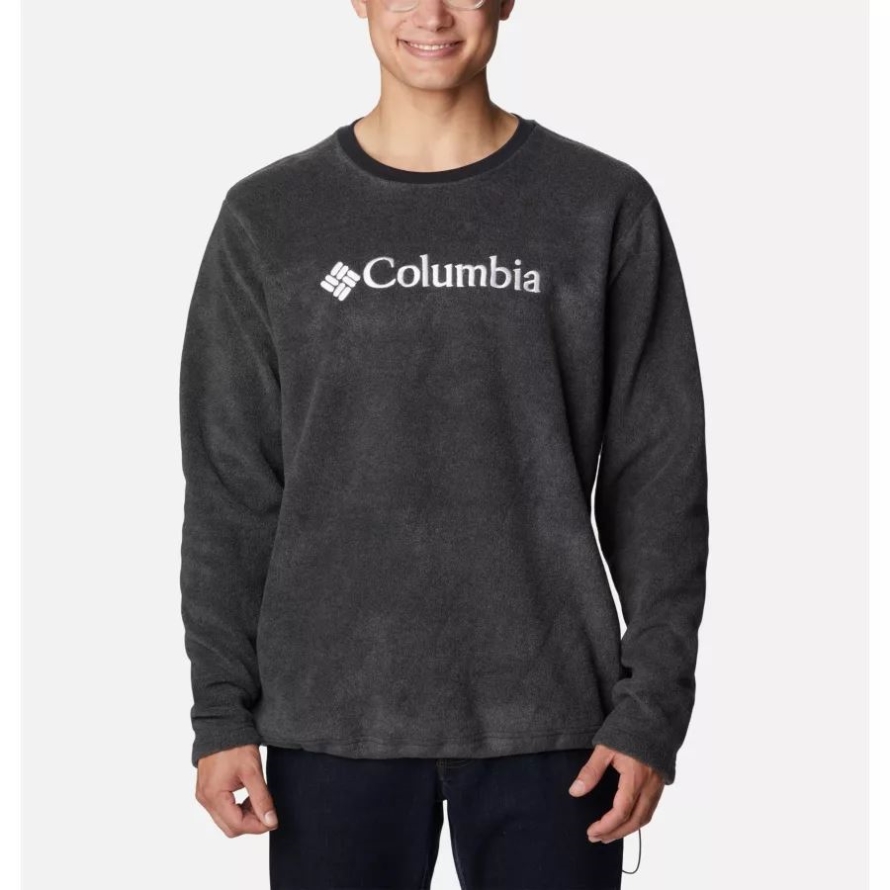 Columbia Men's Steens Mountain Crew Fleece Shirt Charcoal Heather