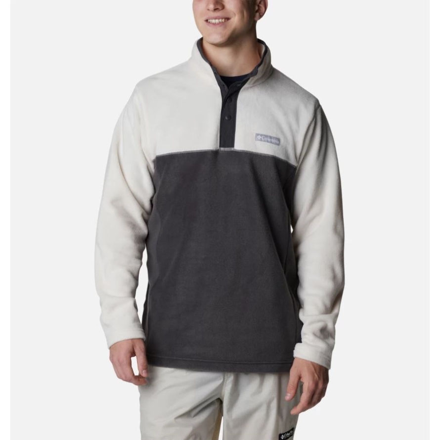 Columbia Men's Steens Mountain Half Snap Fleece Pullover Shark/Chalk/Shark