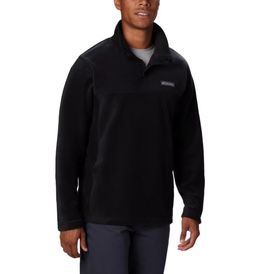 Columbia Men's Steens Mountain Half Snap Fleece Pullover Tall Black