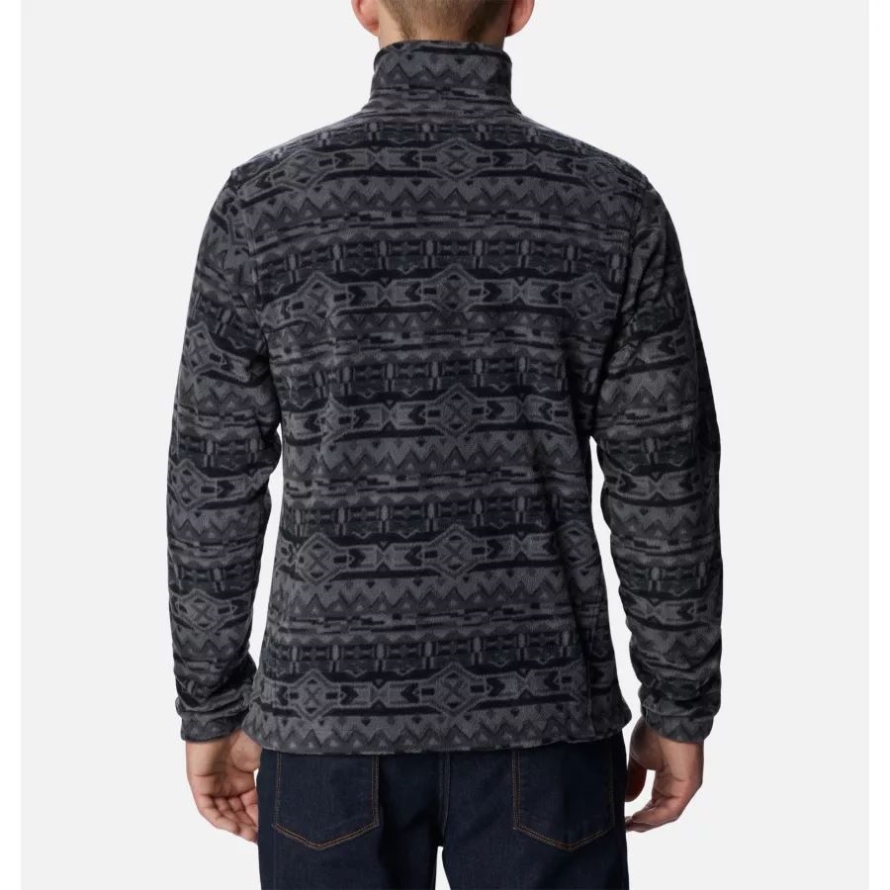 Columbia Men's Steens Mountain Printed Fleece Jacket Black 80s Stripe Print