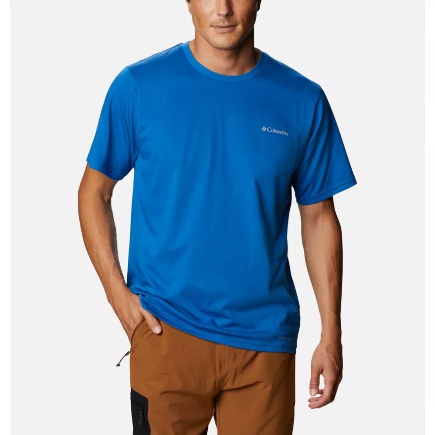 Columbia Men's Sun Trek Short Sleeve T-Shirt Bright Indigo