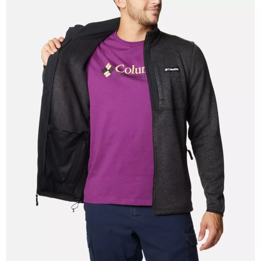 Columbia Men's Sweater Weather Full Zip Jacket Tall Black Heather