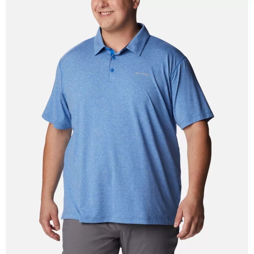Columbia Men's Tech Trail Polo Big Bright Indigo