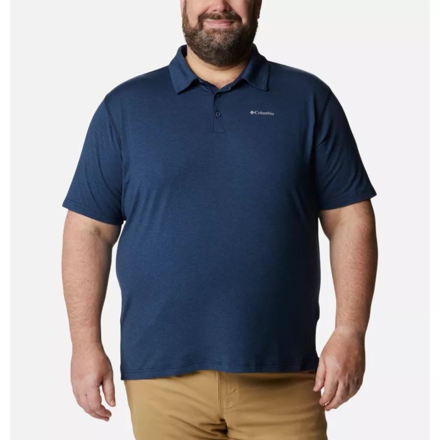 Columbia Men's Tech Trail Polo Big Collegiate Navy