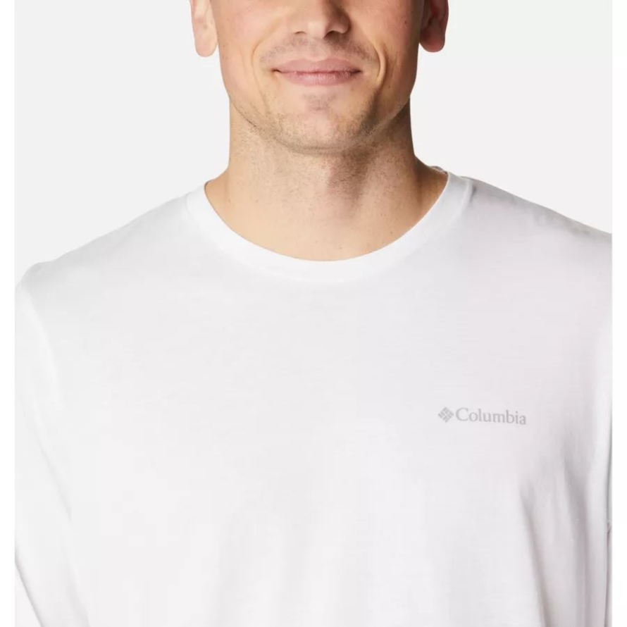 Columbia Men's Thistletown Hills Long Sleeve Crew Shirt White