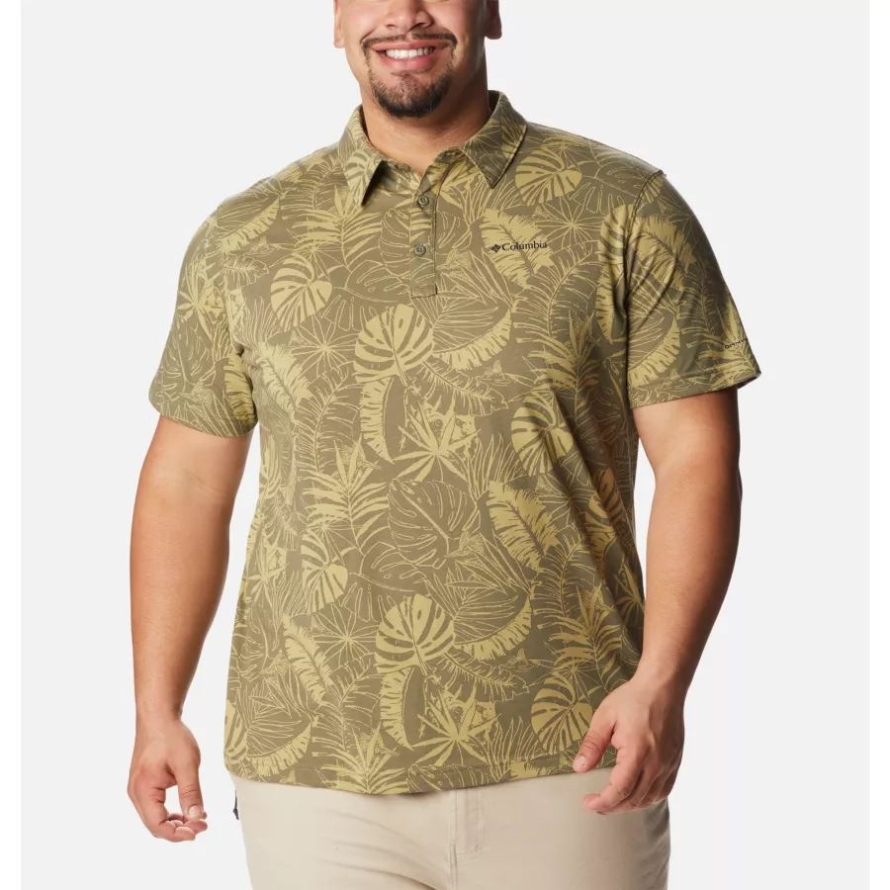Columbia Men's Thistletown Hills Polo Big Stone Green King Palms