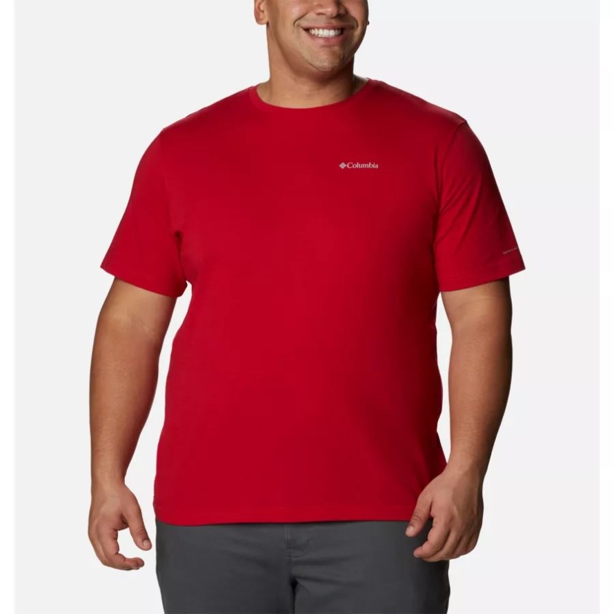 Columbia Men's Thistletown Hills Short Sleeve Shirt Big Mountain Red