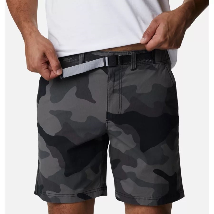 Columbia Men's Wallowa Belted Shorts Black Mod Camo