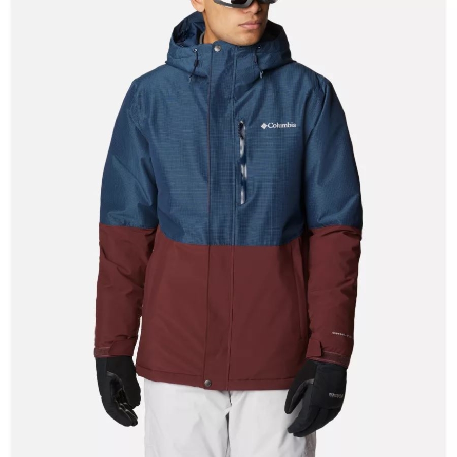 Columbia Men's Winter District Insulated Ski Jacket Elderberry/Coll Navy Ripstop