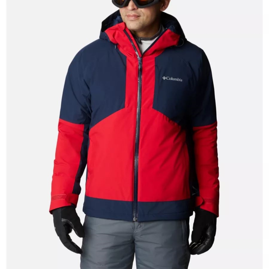 Columbia Mountain Red/Collegiate Navy Men's Centerport II Waterproof Ski Jacket