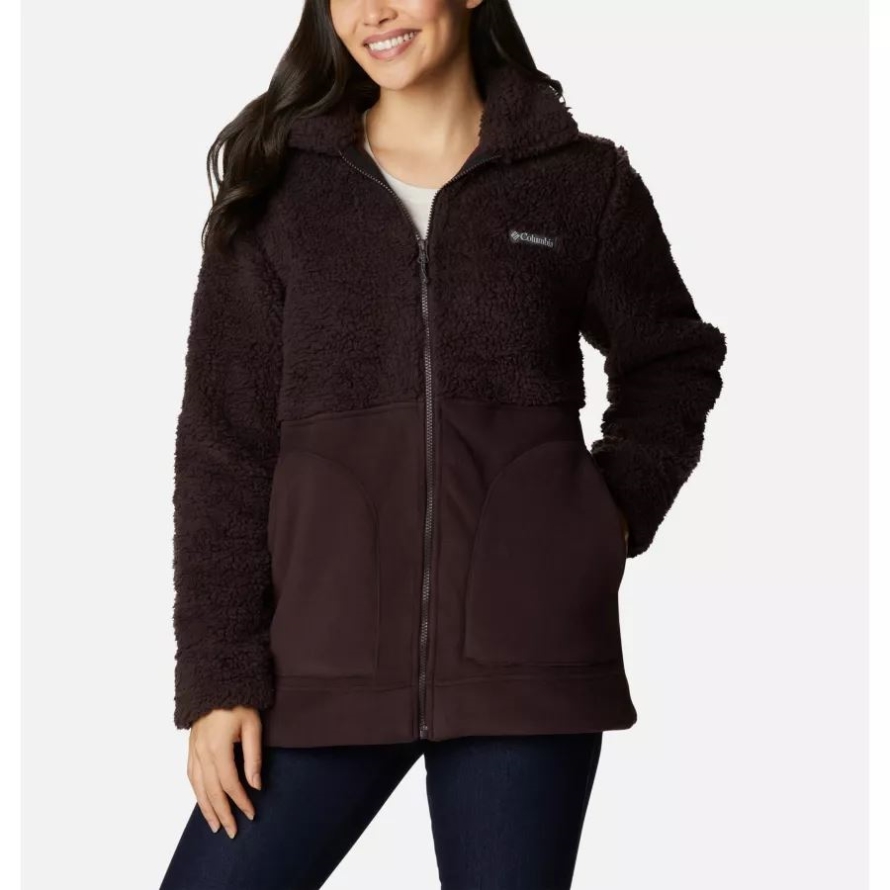 Columbia New Cinder Women's Winter Pass Sherpa Long Full Zip Fleece Jacket