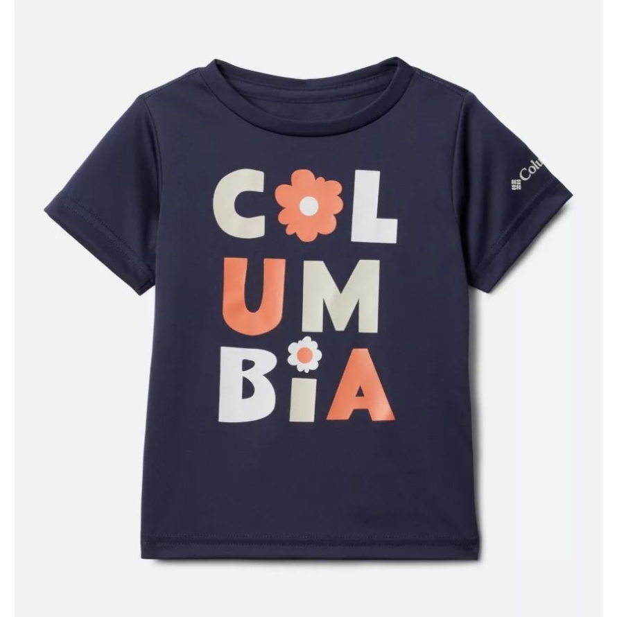 Columbia Nocturnal Flowery Type Girls' Toddler Mirror Creek Short Sleeve Graphic T-Shirt