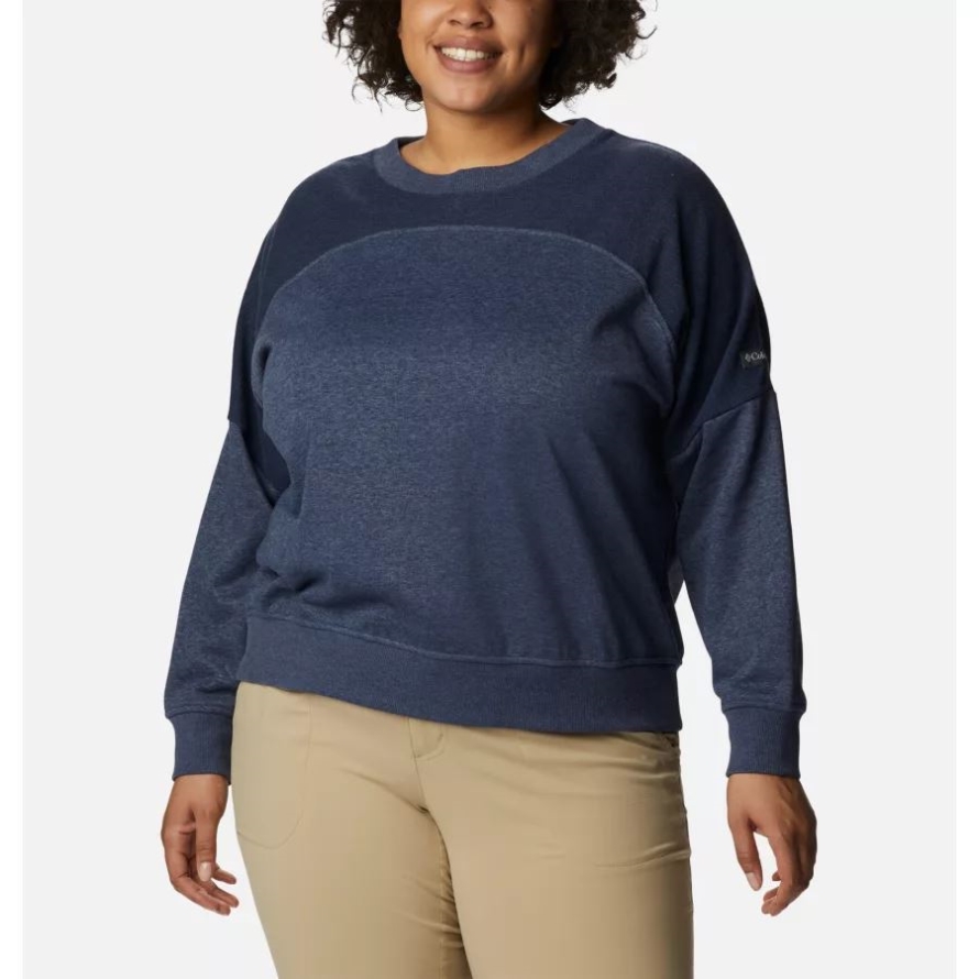 Columbia Nocturnal Heather/Nocturnal Women's Columbia Lodge French Terry Crew Plus Size