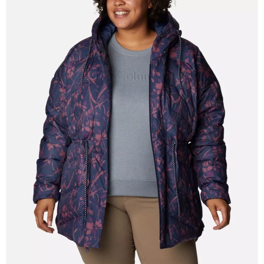 Columbia Nocturnal Herringtons Print Women's Icy Heights II Down Novelty Jacket Plus Size