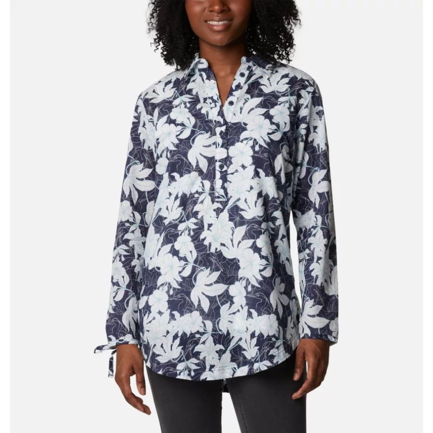 Columbia Nocturnal Lakeshore Floral Women's Camp Henry II Tunic