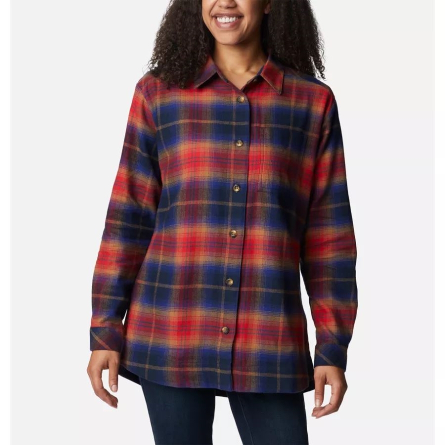Columbia Nocturnal Multi Tartan Women's Holly Hideaway Flannel Shirt