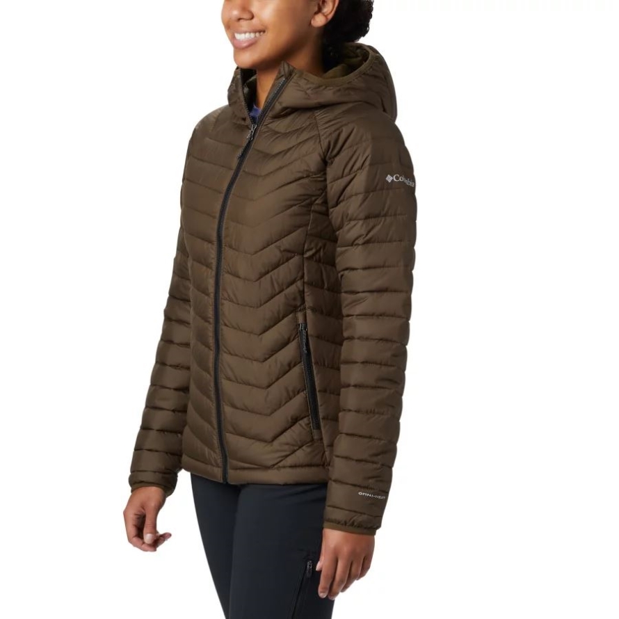 Columbia Olive Green Women's Powder Lite Hooded Jacket