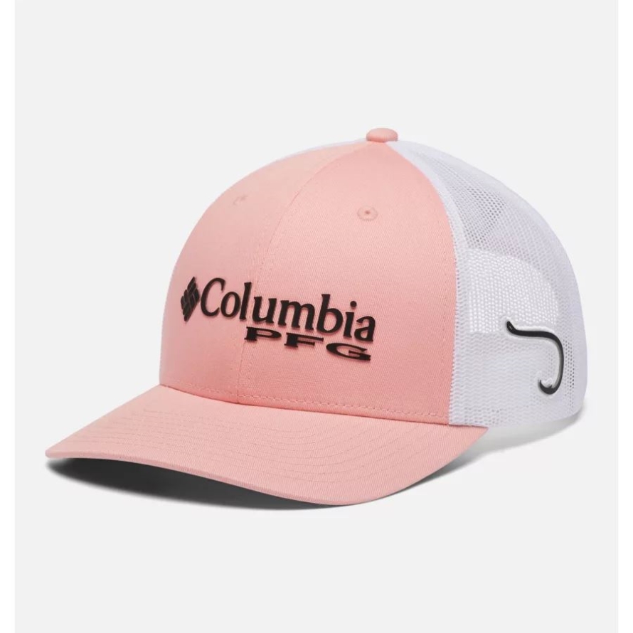 Columbia PFG Logo Mesh Snapback Mid Crown Sorbet/Black/Hook