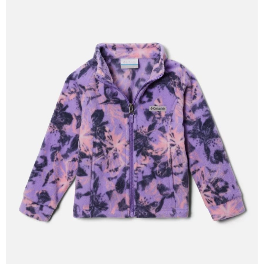 Columbia Paisley Purple Aurelian Girls' Toddler Benton Springs II Printed Fleece Jacket