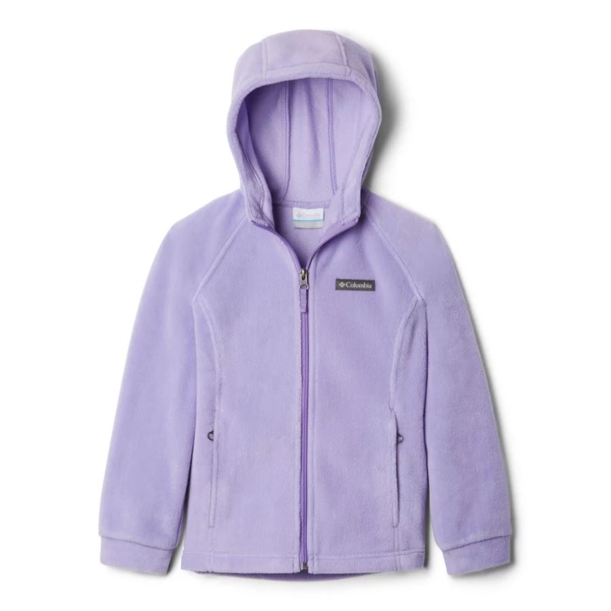 Columbia Paisley Purple Girls' Benton Springs II Hooded Fleece Jacket