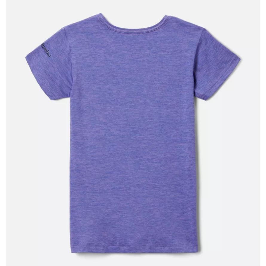 Columbia Paisley Purple Hthr/Outdoors Everyone Girls' Mission Peak Short Sleeve Graphic T-Shirt