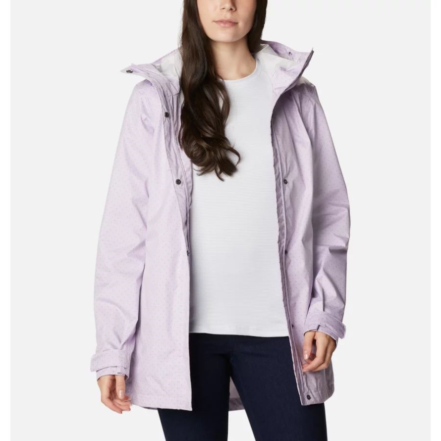 Columbia Pale Lilac Spacey Dots Print Women's Splash A Little II Jacket