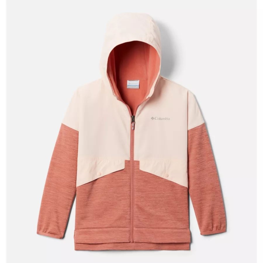 Columbia Peach Blossom/Dark Coral Heather Girl's Out-Shield Dry Fleece