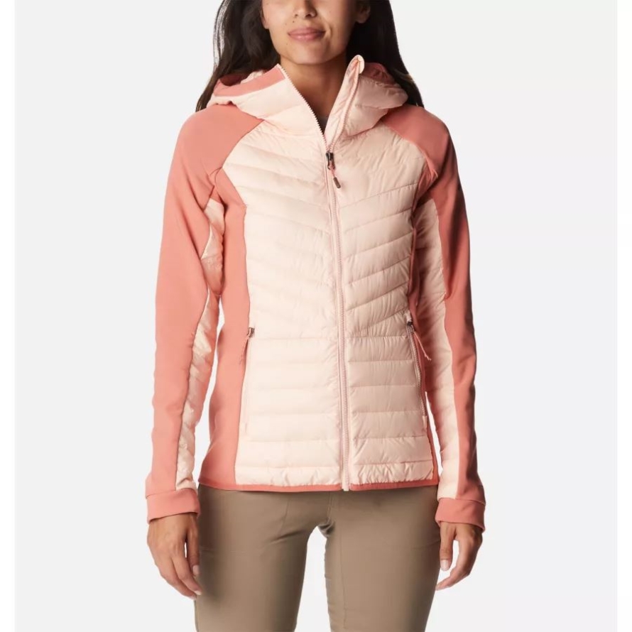 Columbia Peach Blossom/Dark Coral Women's Powder Lite Insulated Hybrid Hooded Jacket