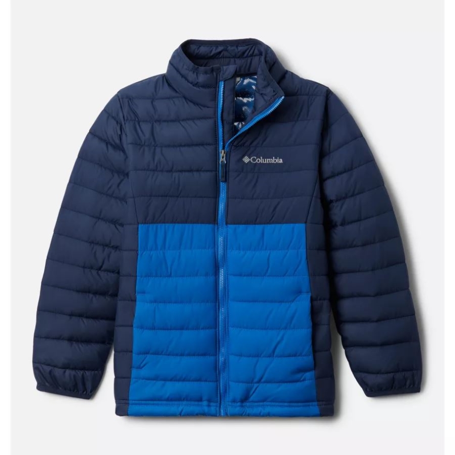 Columbia Powder Lite Boys Jacket Collegiate Navy/Bright Indigo