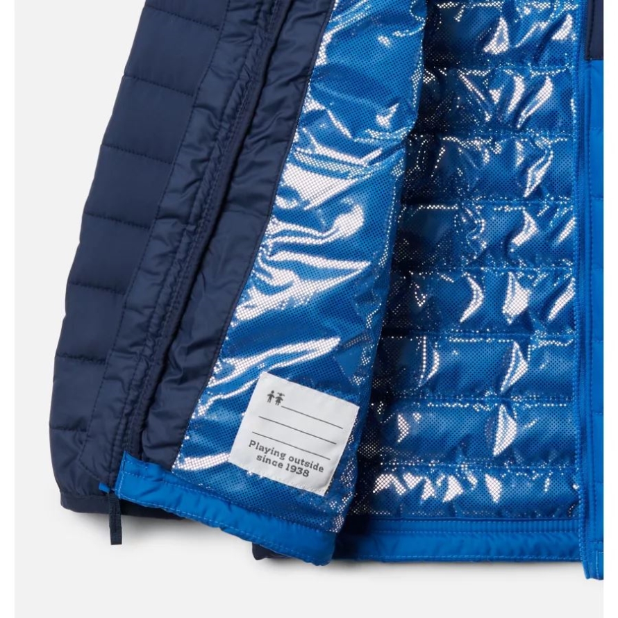 Columbia Powder Lite Boys Jacket Collegiate Navy/Bright Indigo