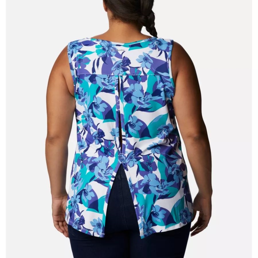 Columbia Purple Lotus/Pop Flora Women's Chill River Tank Plus Size
