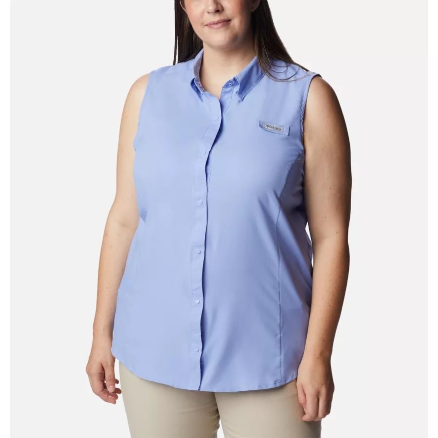 Columbia Serenity Women's PFG Tamiami Sleeveless Shirt Plus Size