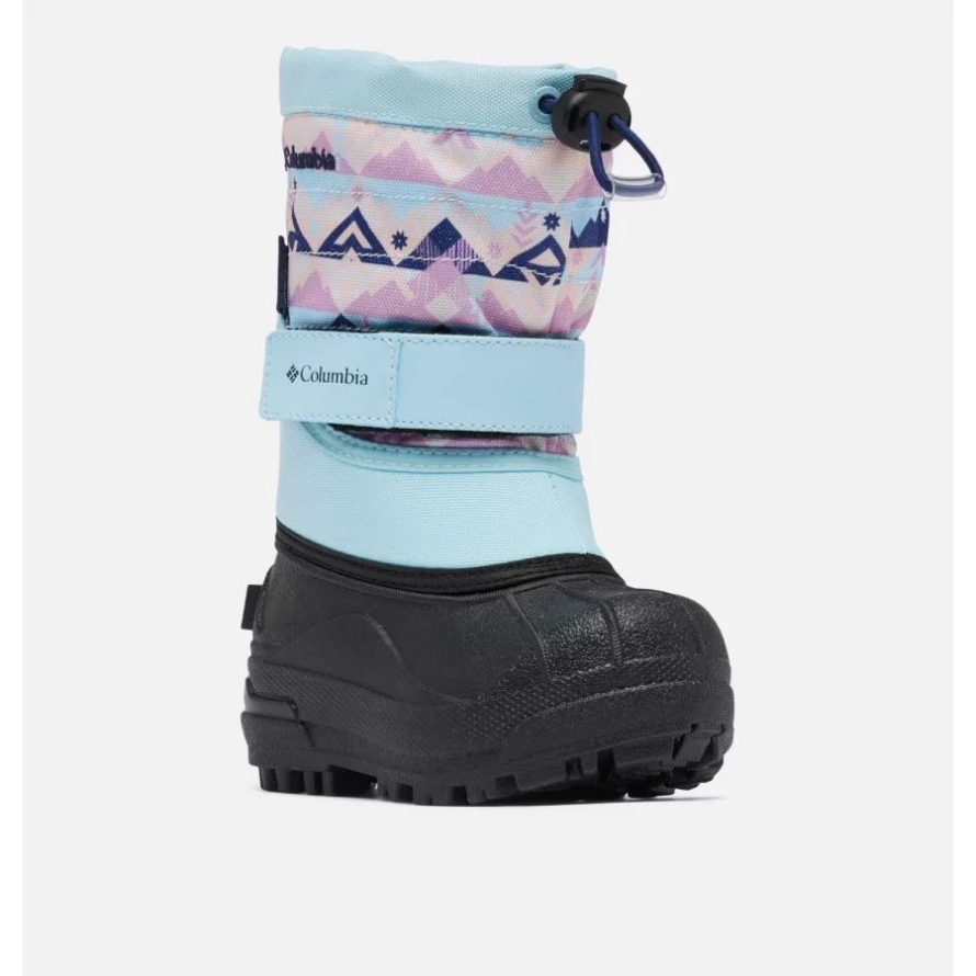 Columbia Spring Blue/Dark Nocturnal Toddler Powderbug Plus II Print Snow Boot