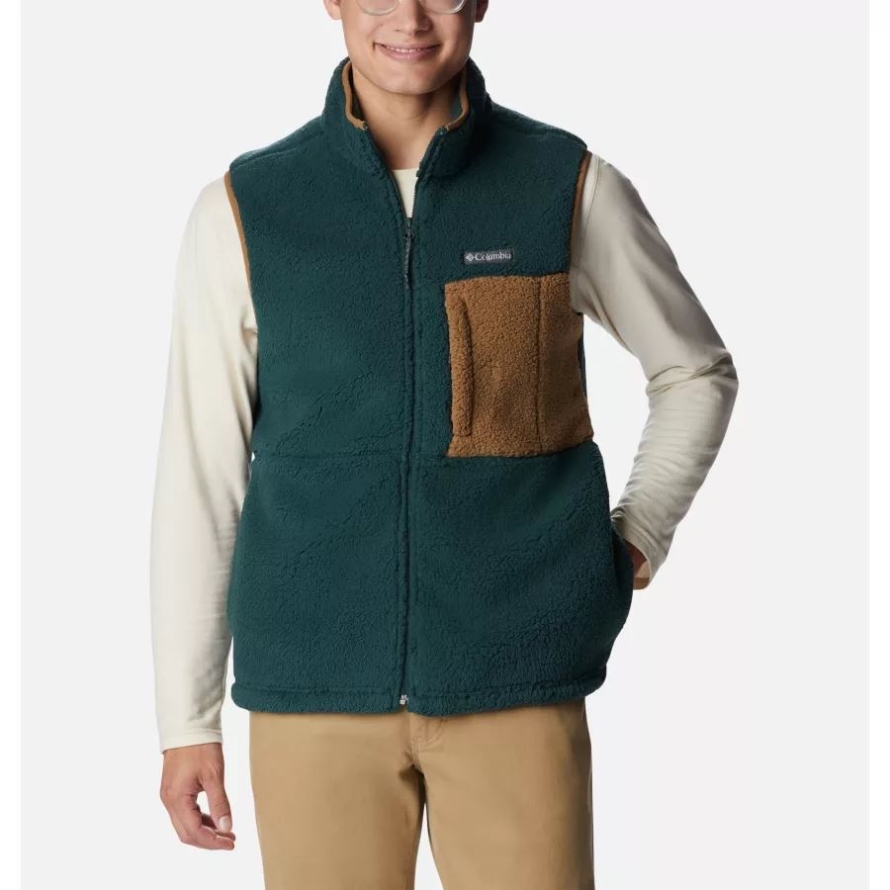 Columbia Spruce/Delta Men's Mountainside Sherpa Fleece Vest