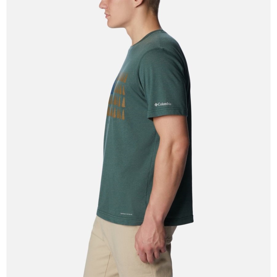 Columbia Spruce Heather/Treestriped Flag Men's Thistletown Hills Graphic T-Shirt