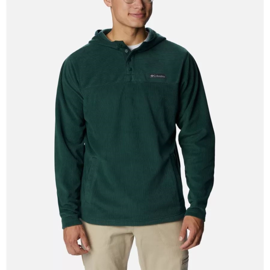 Columbia Spruce Men's Steens Mountain Novelty Half Snap Fleece Hoodie