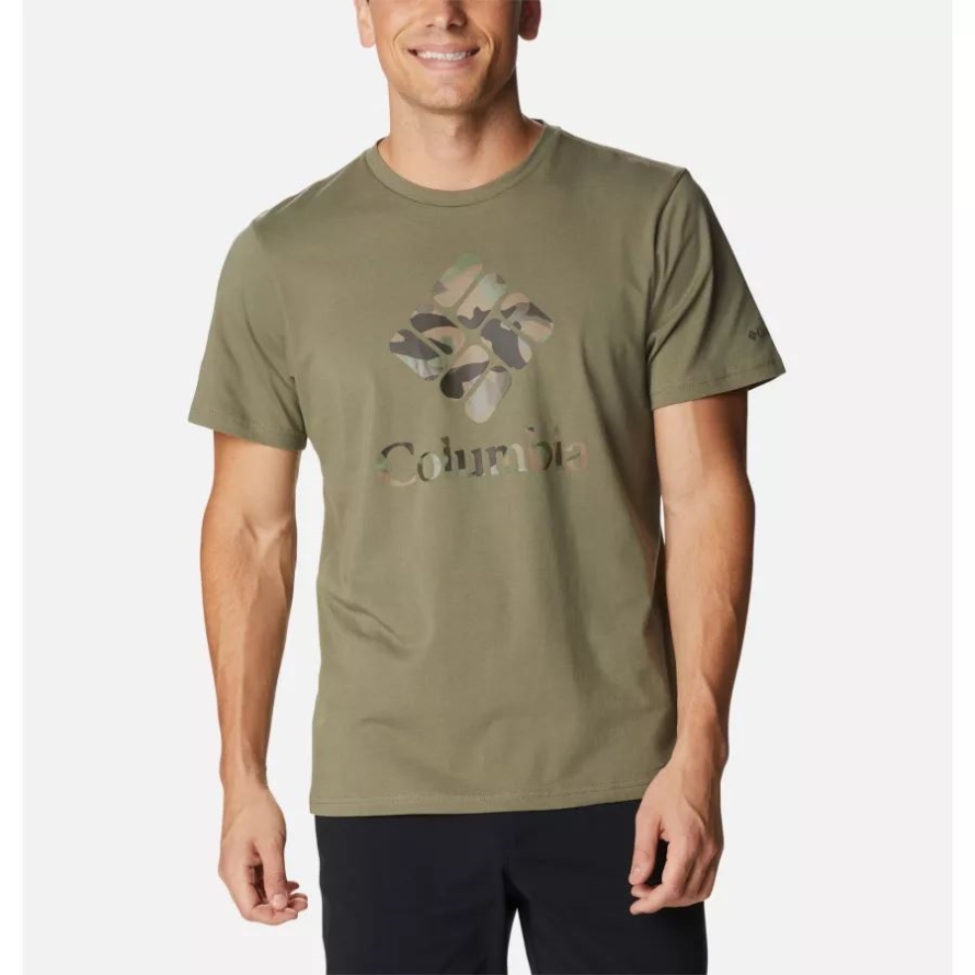 Columbia Stone Green/CSC Camo Graphic Men's Rapid Ridge Graphic T-Shirt