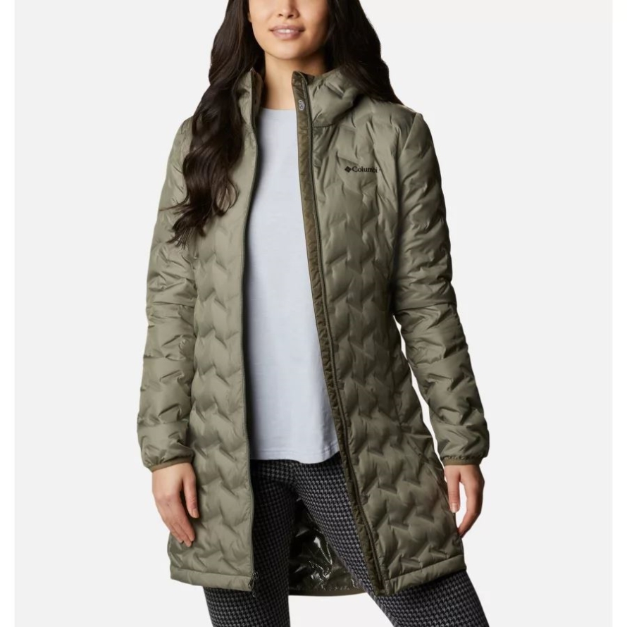 Columbia Stone Green Delta Ridge Long Down Jacket