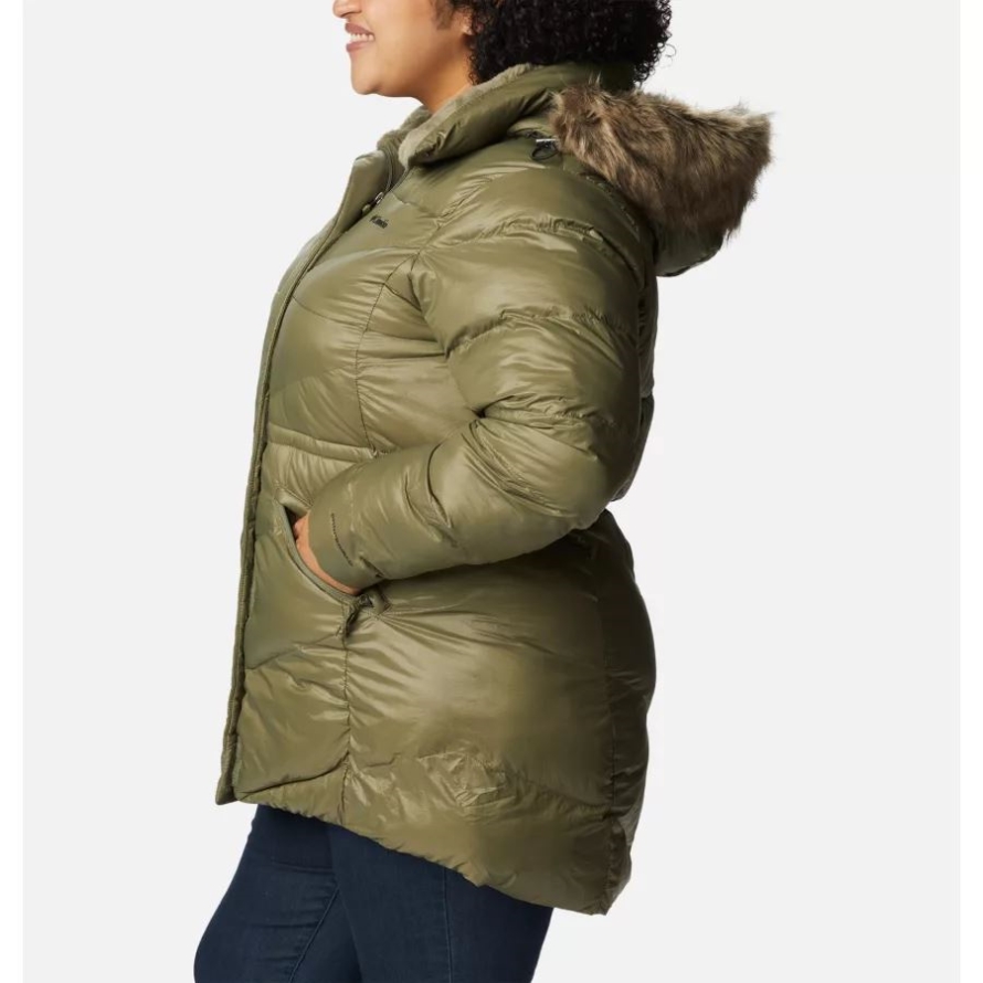 Columbia Stone Green Gunmetal Women's Peak to Park Mid Insulated Jacket Plus Size