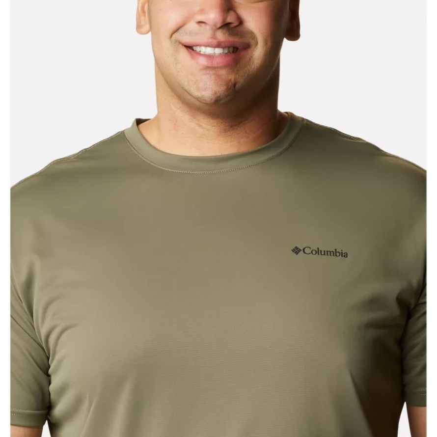 Columbia Stone Green Men's Columbia Hike Crew Short Sleeve Shirt Big