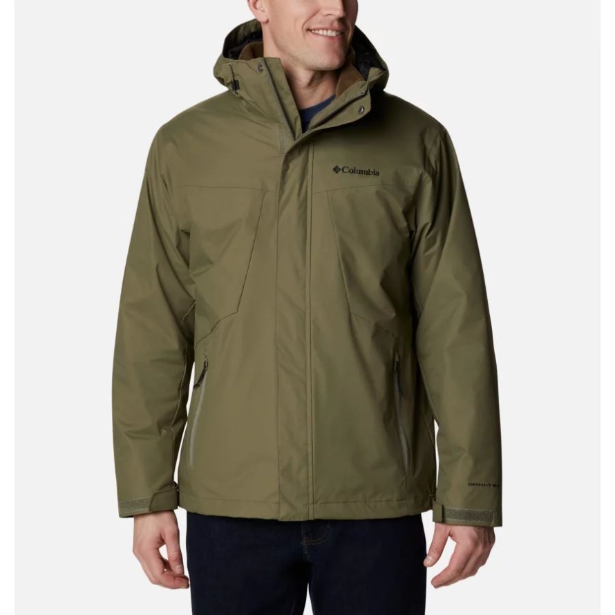 Columbia Stone Green Men's Tunnel Falls Interchange Jacket