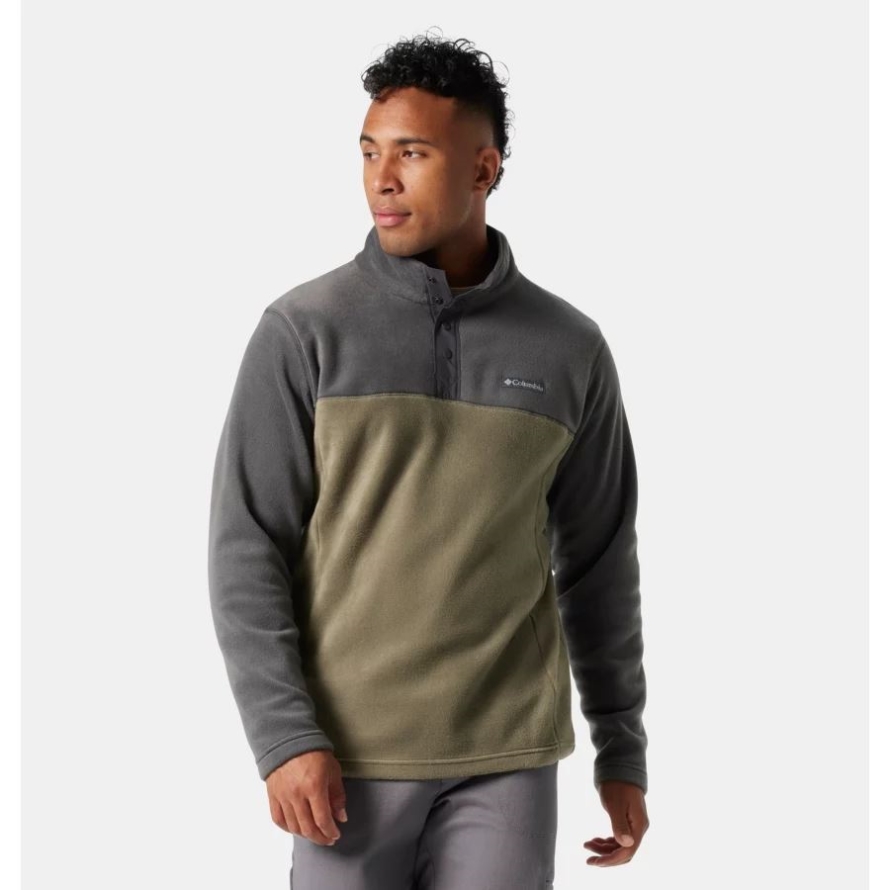 Columbia Stone Green/Shark Men's Steens Mountain Half Snap Fleece