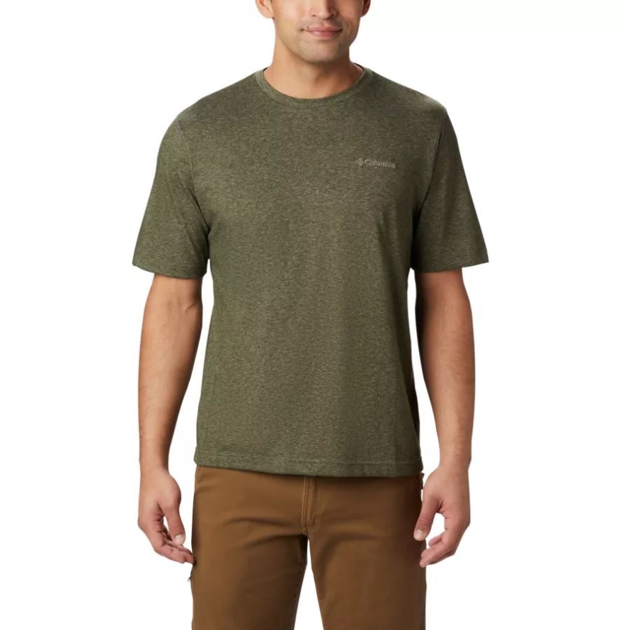 Columbia Surplus Green Heather Men's Thistletown Park Crew