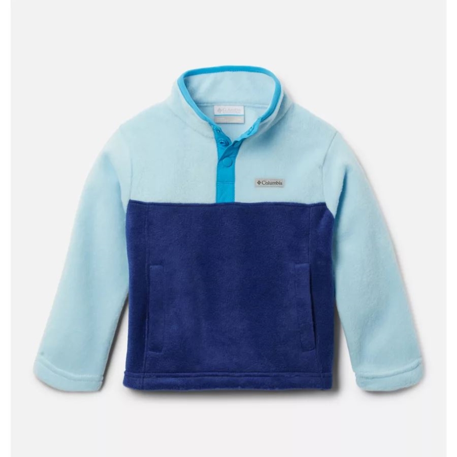 Columbia Toddler Steens Mtn Quarter Snap Fleece Pullover Dark Sapphire/Spring Blue