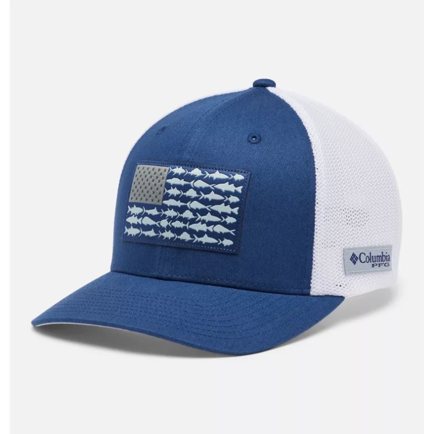 Columbia Tree Flag Mesh Snap Back Mid Crown Columbia Black