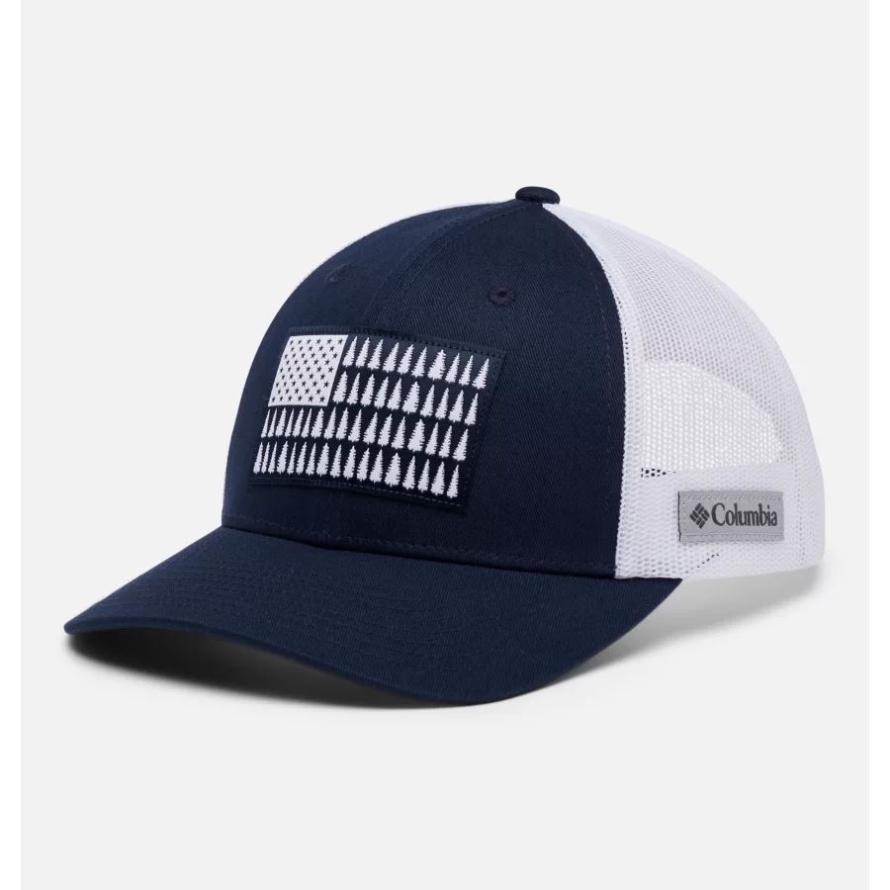Columbia Tree Flag Mesh Snapback Low Crown Collegiate Navy Columbia