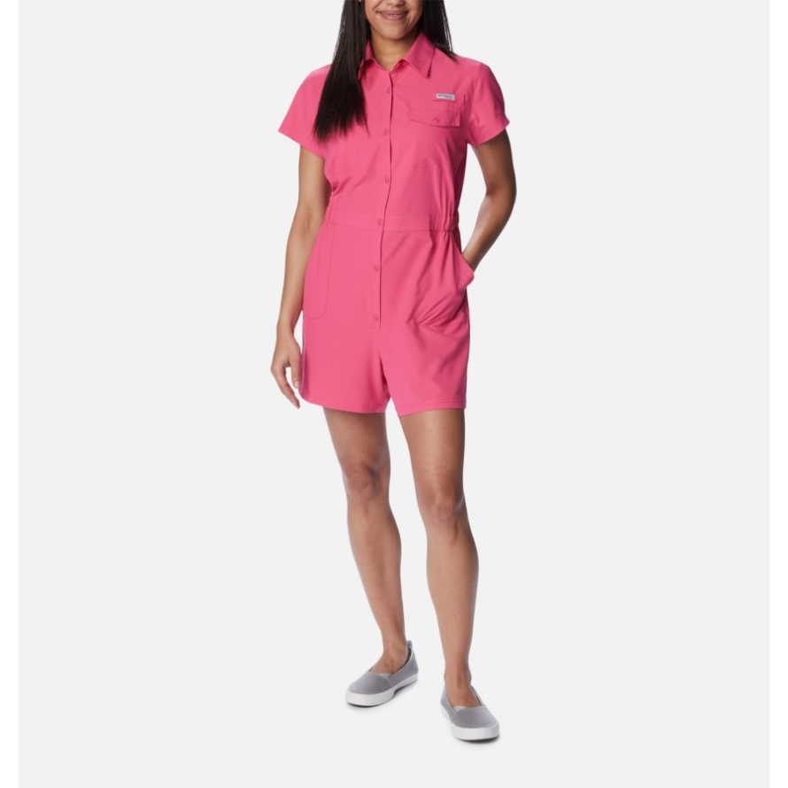 Columbia Ultra Pink Women's PFG Sun Drifter Woven Romper