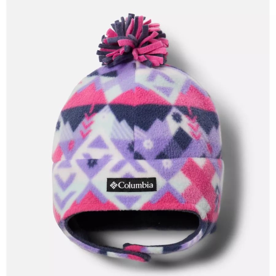 Columbia Unisex Youth Frosty Trail II Earflap Beanie White Checkpoint Print