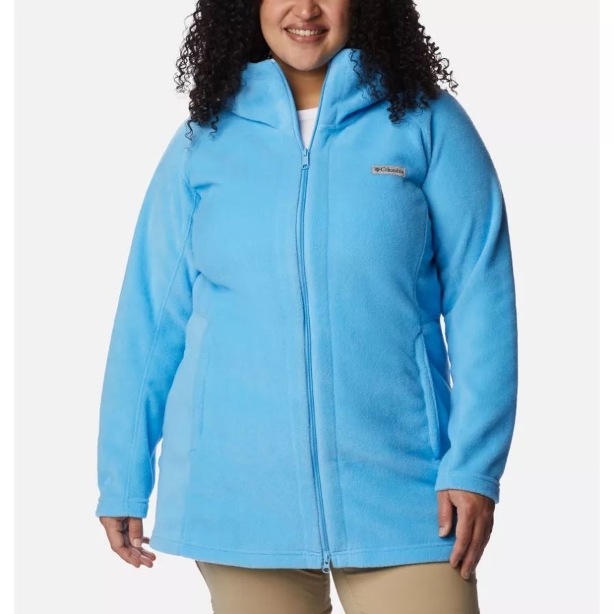 Columbia Vista Blue Women's Benton Springs II Long Hoodie Plus Size
