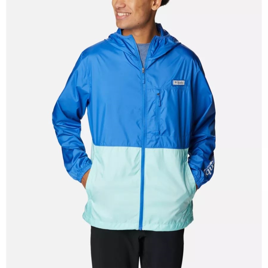 Columbia Vivid Blue/Gulf Stream Men's PFG Three Streams II Windbreaker